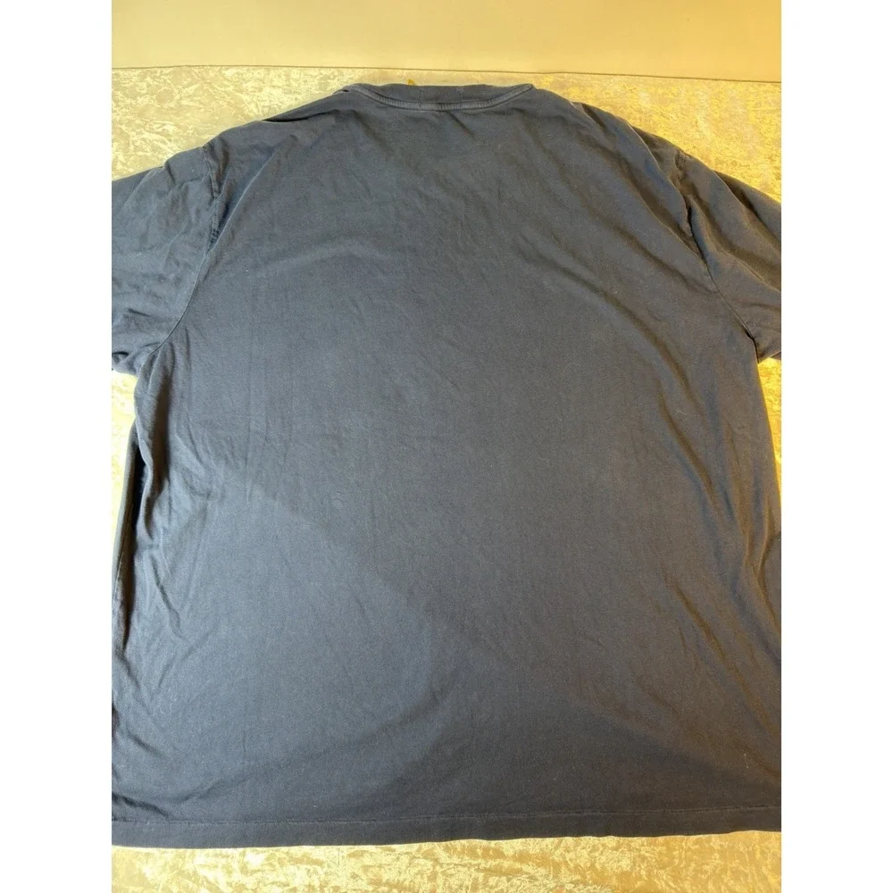 Polo Ralph Lauren Big Pony T Shirt Mens 2XB Navy Distressed Graphic Tee
